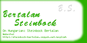 bertalan steinbock business card